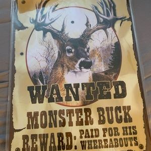 Metal deer sign